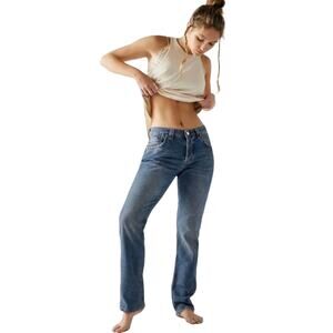 Free People Curvy Siren Low Rise Straight Leg Jeans NWT size 31 Short